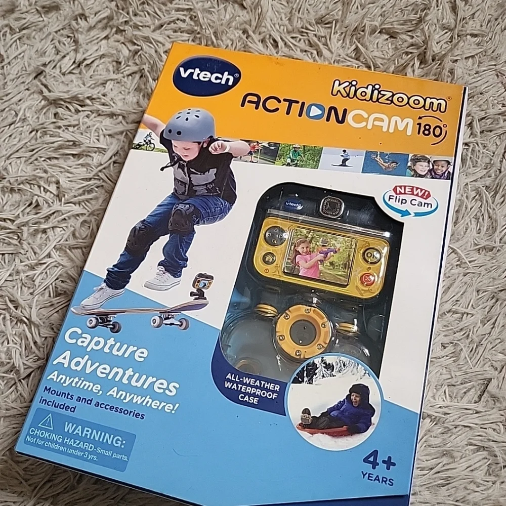 Vtech Kidizoom Action Cam 180° Camera All Weather Waterproof Case & Mounts New